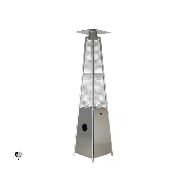 GPPH002 Commercial Flame Gas Outdoor Swimming Pool Pyramid Natural Gas Patio Heater,5000-13000W, LPG Propane Butane, Automatic Shut-off device